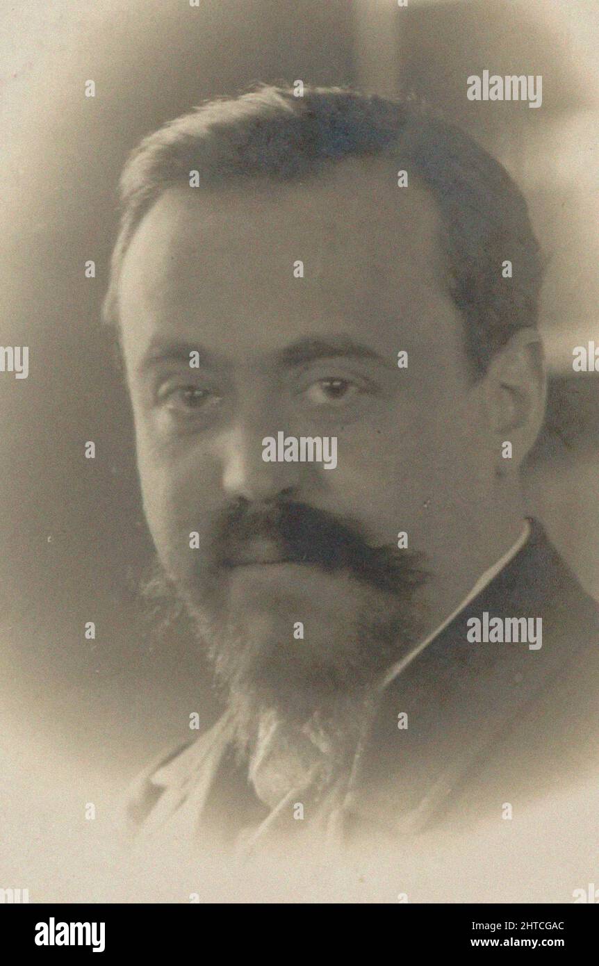 Portrait of the composer Paul Dukas (1865-1935), 1895. Private Collection. Stock Photo