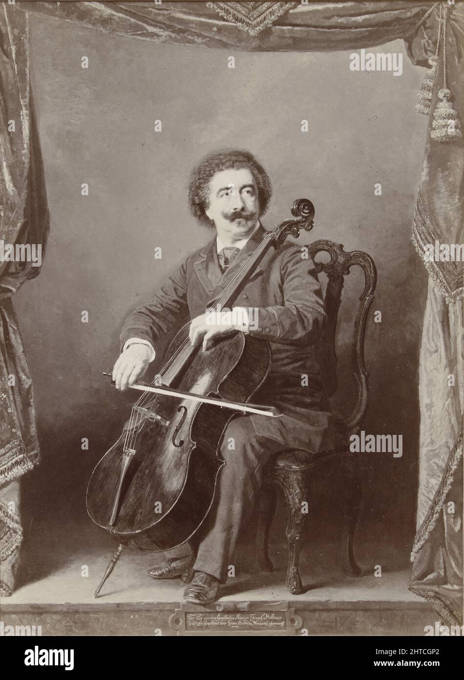 Portrait of the cellist and composer Joseph Hollman (1852-1926), c. 1890. Private Collection. Stock Photo