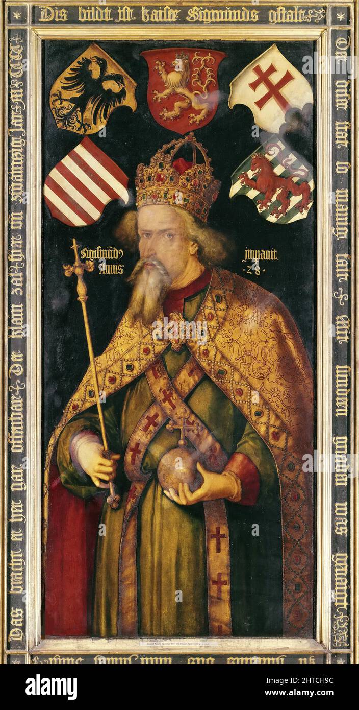 Portrait of Emperor Sigismund (1369-1437), 1511-1512. Found in the Collection of the Germanisches Nationalmuseum, Nuremberg. Stock Photo