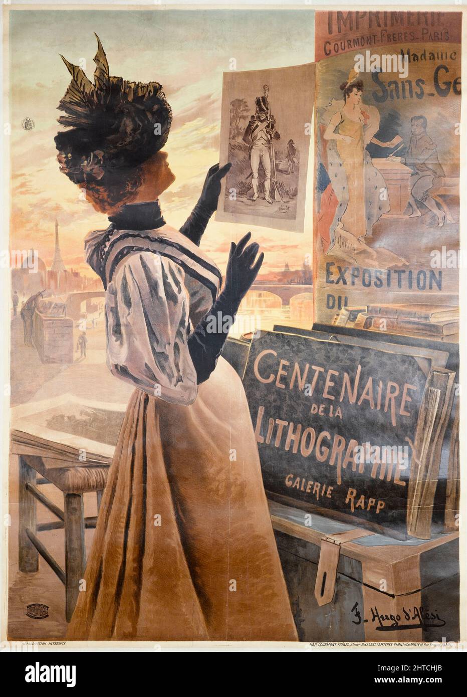 Centenaire de la Lithographie, Galerie Rapp, 1895. Private Collection. Stock Photo