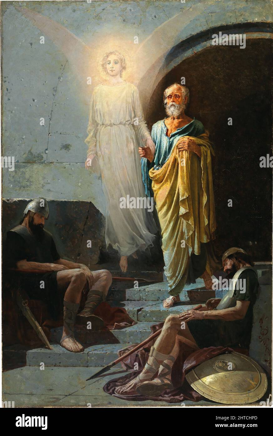 The Liberation of Saint Peter, 1889. Private Collection. Stock Photo