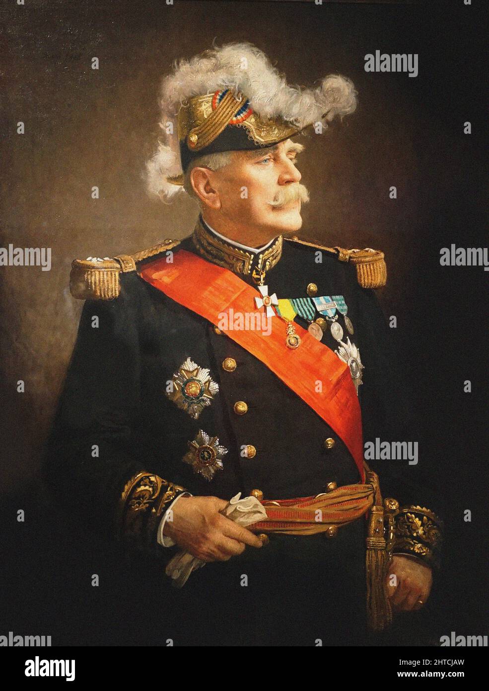 Portrait of Joseph Joffre (1852-1931). Private Collection Stock Photo ...