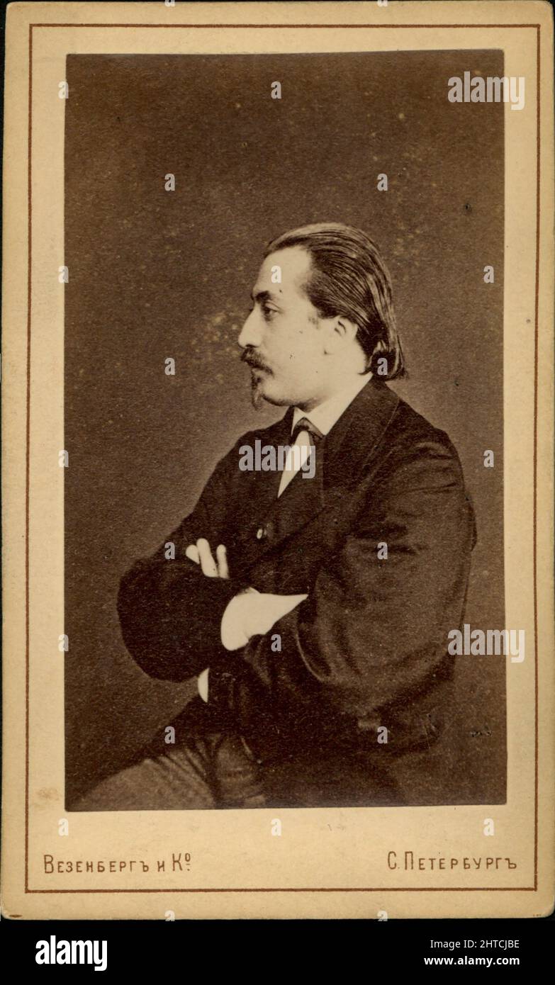 Portrait of the violinist and composer Henryk Wieniawski (1835-1880). Private Collection. Stock Photo