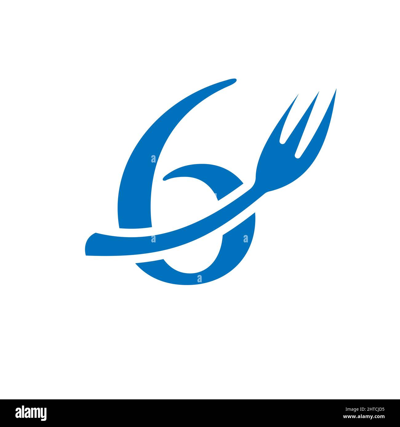 Restaurant Logo Template On Letter 6. Letter 6 Restaurant Logo Sign ...
