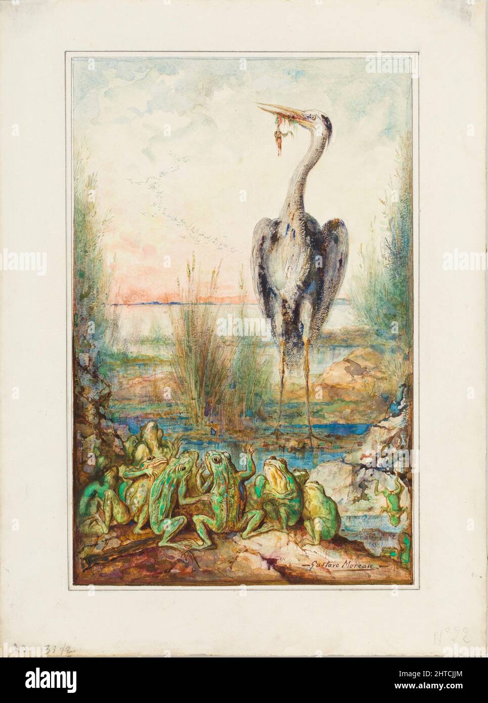The frogs asking for a king (Les Grenouilles qui demandent un Roi) , 1881. Found in the Collection of the Mus&#xe9;e Gustave Moreau. Stock Photo