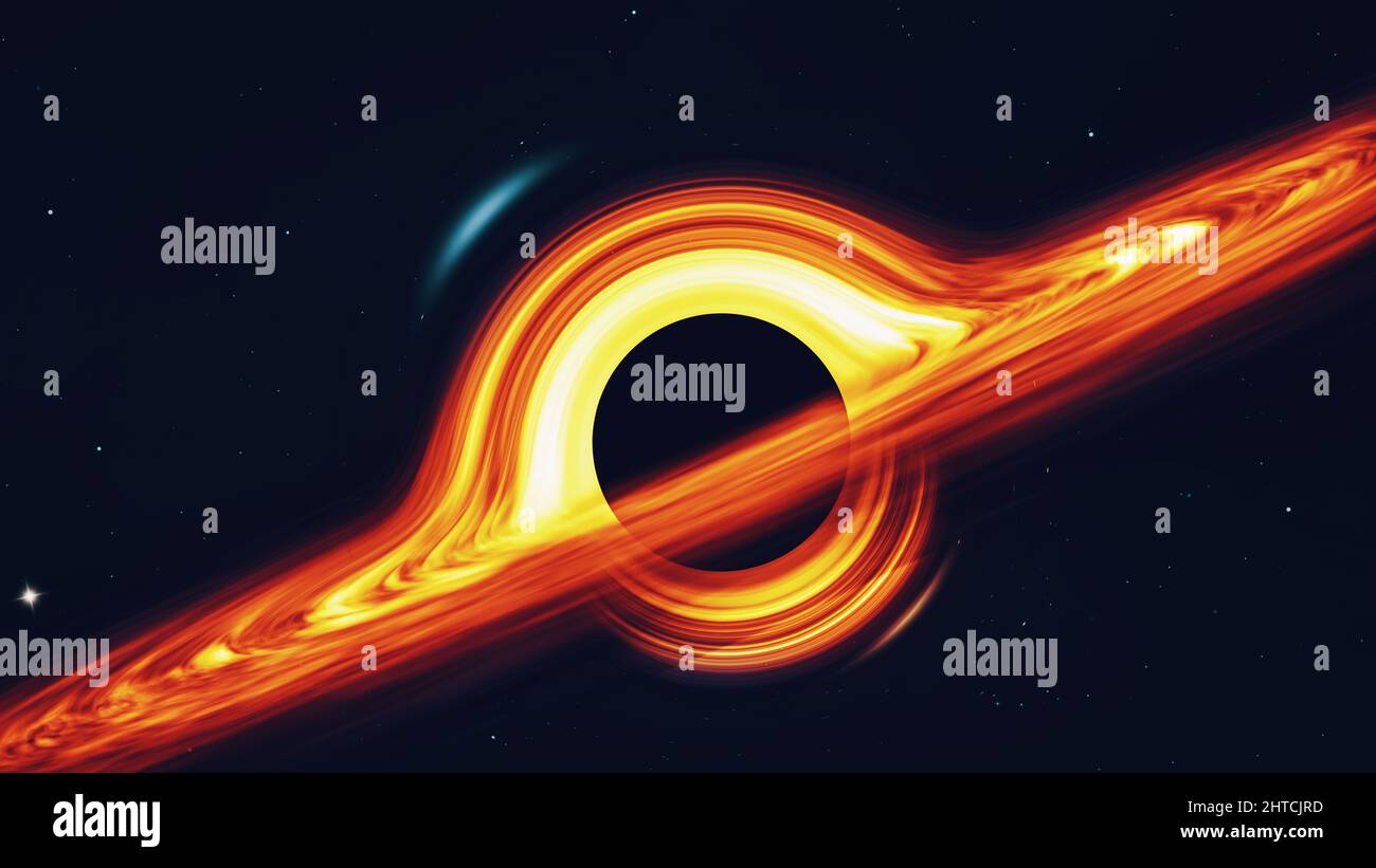 3D rendering of a black hole in a deep space Stock Photo - Alamy