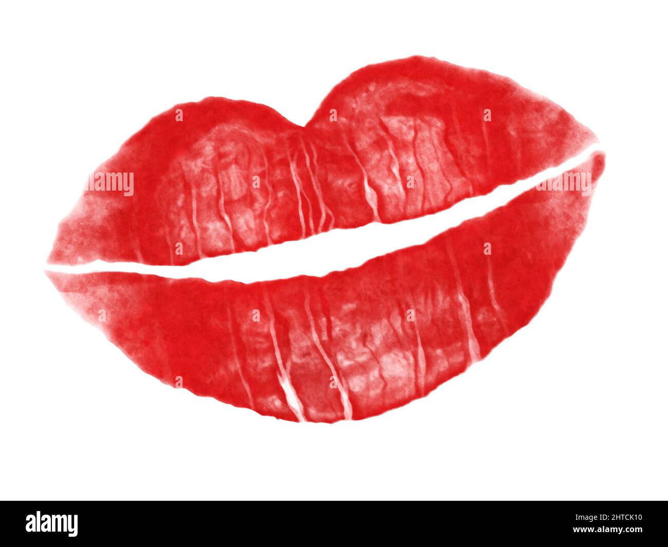 Illustration of lipstick stain from a kiss Stock Photo Alamy