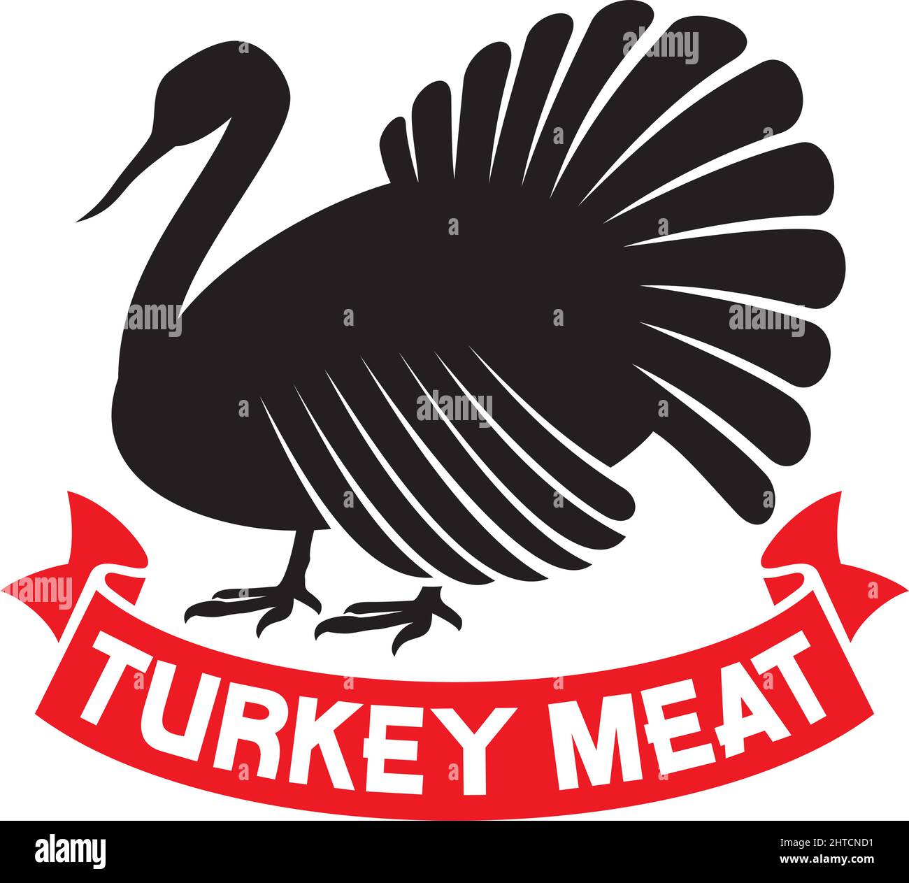 Turkey meat symbol (label) vector illustration Stock Vector Image & Art Alamy