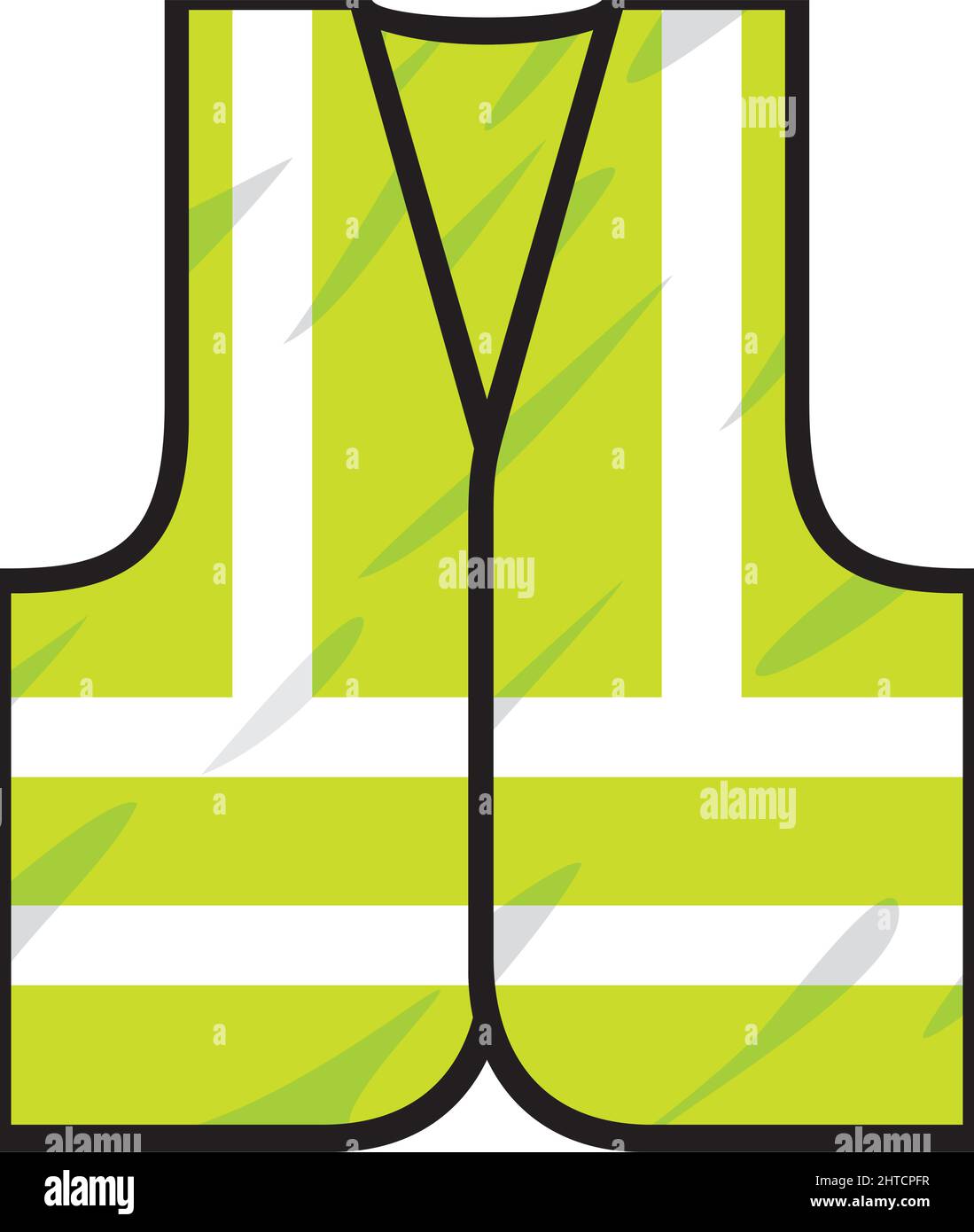 Green safety vest vector illustration Stock Vector