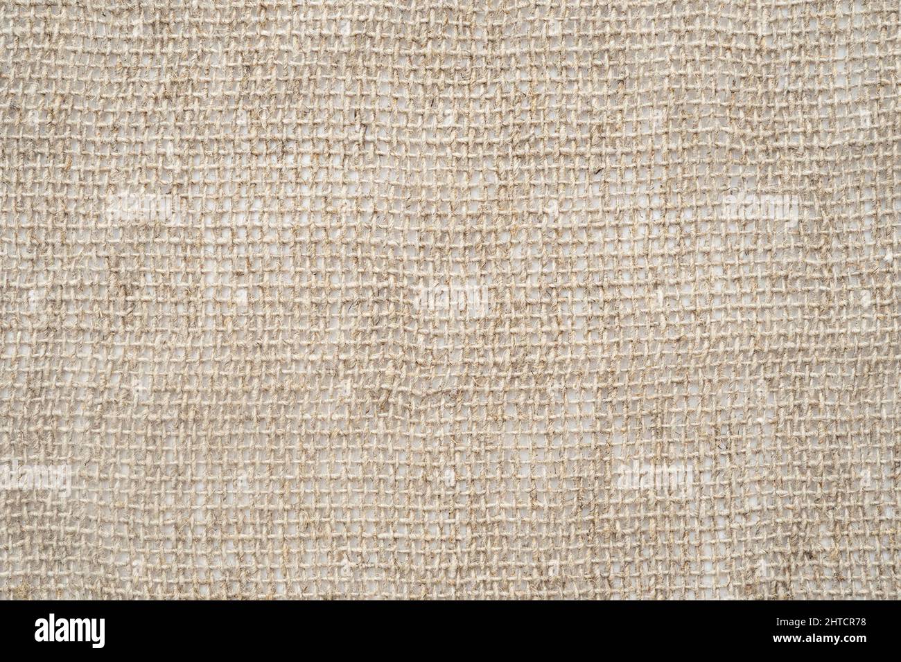 Close-up of checkered sackcloth as texture or background Stock Photo