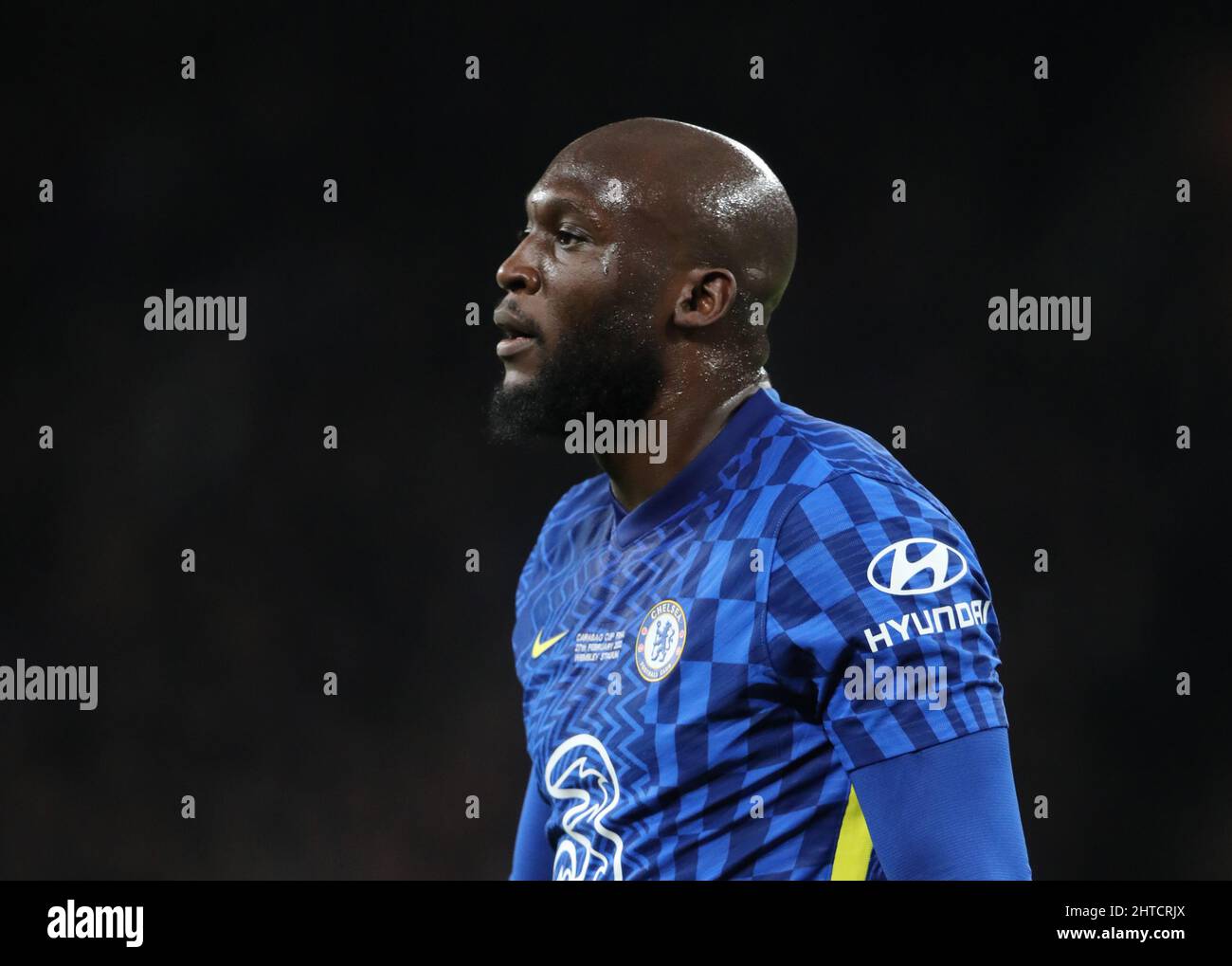 London, UK. 27th Feb, 2022. Romelu Lukaku (C) at the Carabao Cup Final match, Chelsea v Liverpool, at Wembley Stadium, London, UK on February 27, 2022. Credit: Paul Marriott/Alamy Live News Stock Photo