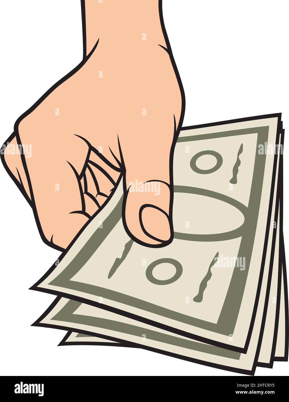 Money in hand vector illustration Stock Vector Image & Art - Alamy