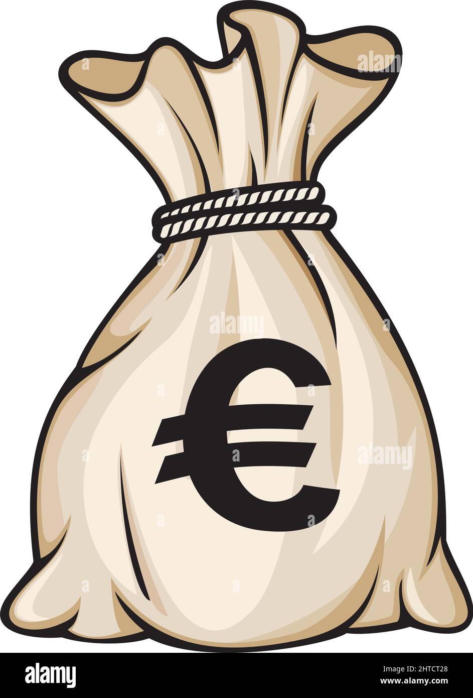 Money bag with euro sign vector illustration Stock Vector Image & Art ...