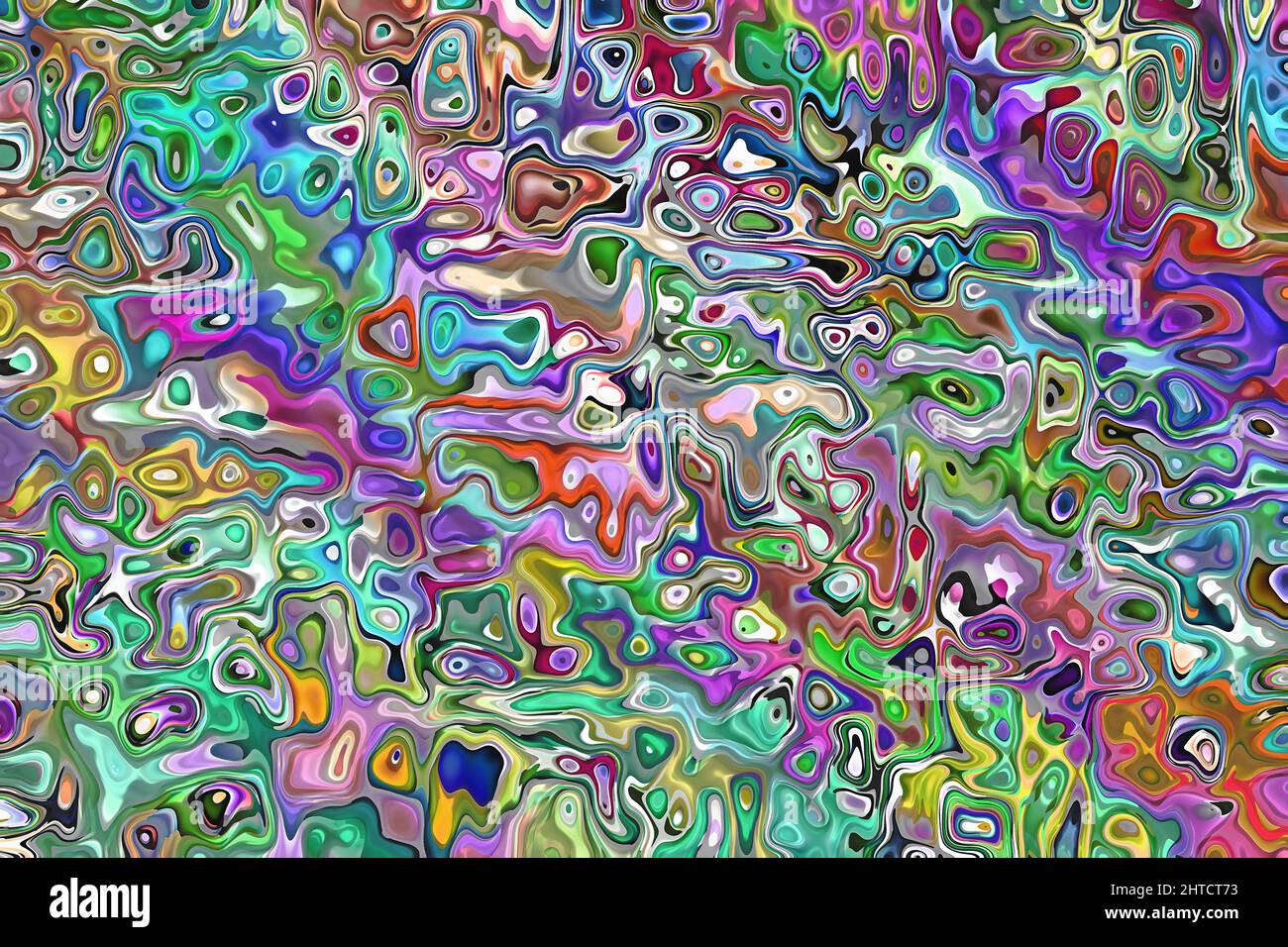Illustration of a colorful fractal surface with light effects Stock ...
