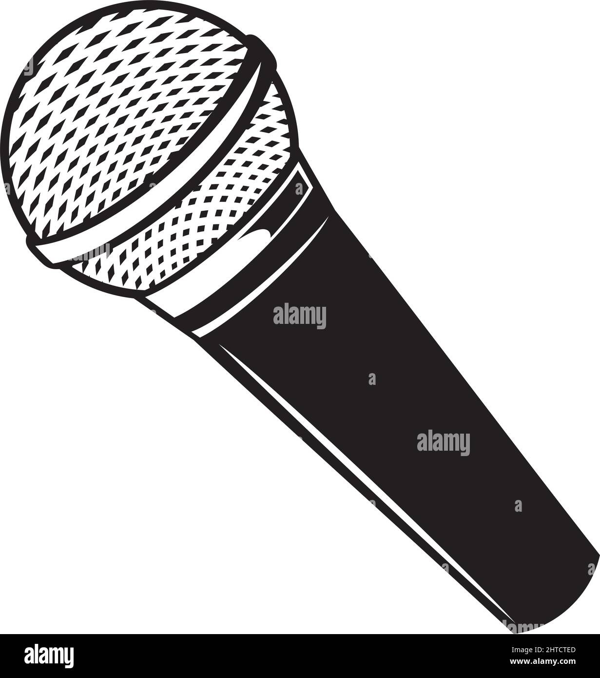 Vector Illustration of Classic Microphone Stock Vector Image & Art - Alamy