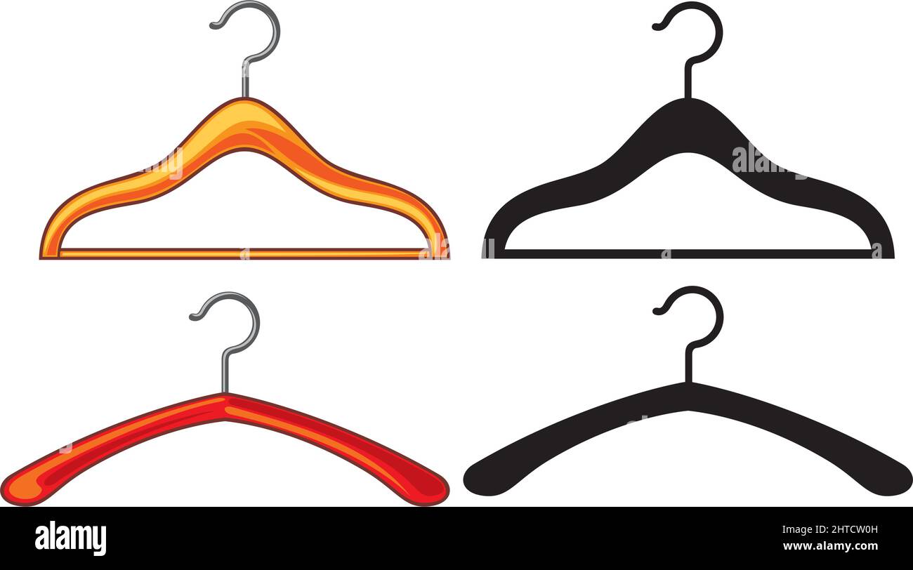 Clothes hangers collection vector illustration Stock Vector Image & Art