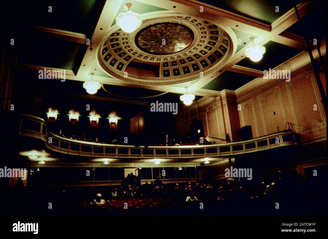 New Gallery, Regent Street, City of Westminster, London, 1970-1999. The auditorium in the New Gallery, showing the ceiling dome, viewed from the front of the stalls. The New Gallery was built as an art gallery in the late 19th century. The building was converted into a restaurant in 1910 and subsequently a cinema in 1913, to the plans of William Woodward &amp; Sons. The cinema was altered in 1925 to the plans of Nicholas &amp; Dixon-Spain. The New Gallery Cinema operated until 1953. The building was used as a church until the 1990s. It was later used for retail. Stock Photo