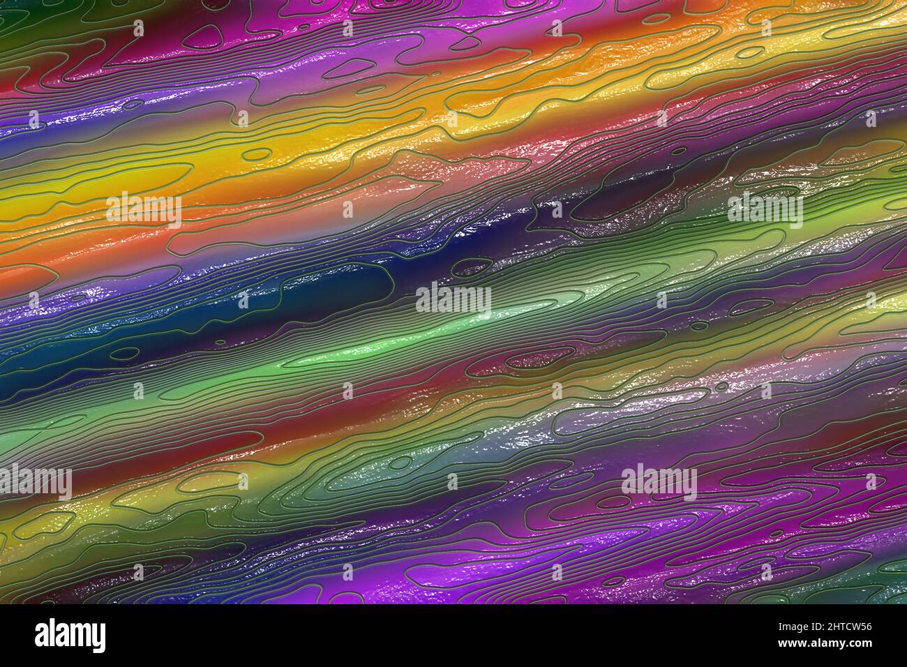 Illustration of a fractal surface with angularly painted colors Stock ...
