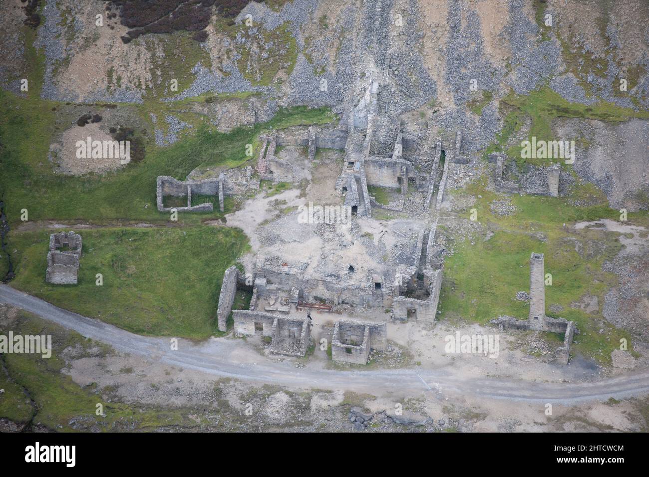 The ruins of Old Gang lead smelt mill, North Yorkshire, 2015. Stock Photo