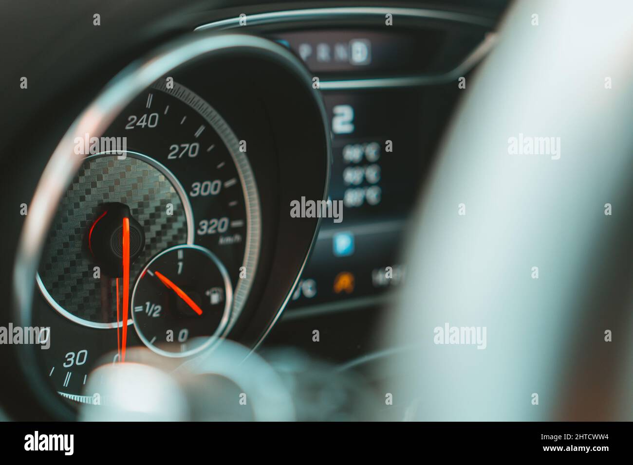 Closeup of a Mercedes Benz AMG car Speedometer Stock Photo Alamy