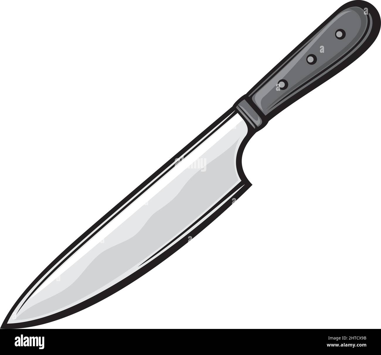Steel kitchen knife vector illustration Stock Vector Image & Art - Alamy
