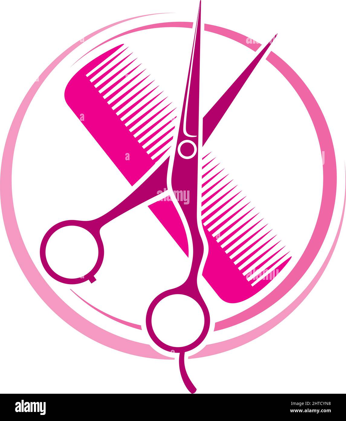 Haircut or hair salon symbol vector illustration Stock Vector Image & Art -  Alamy