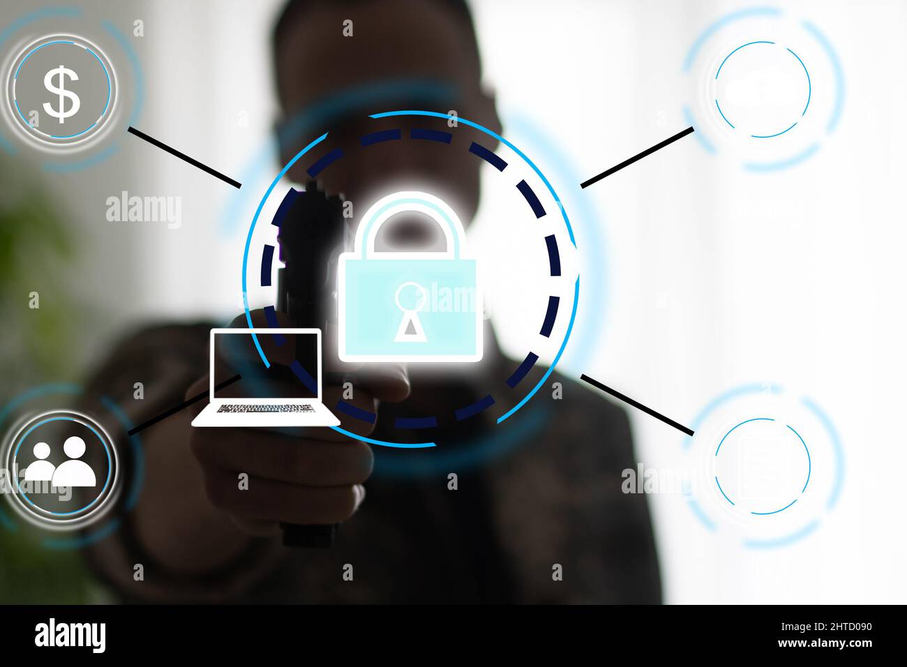 cyber security, digital crime concept, data protection from hacker ...