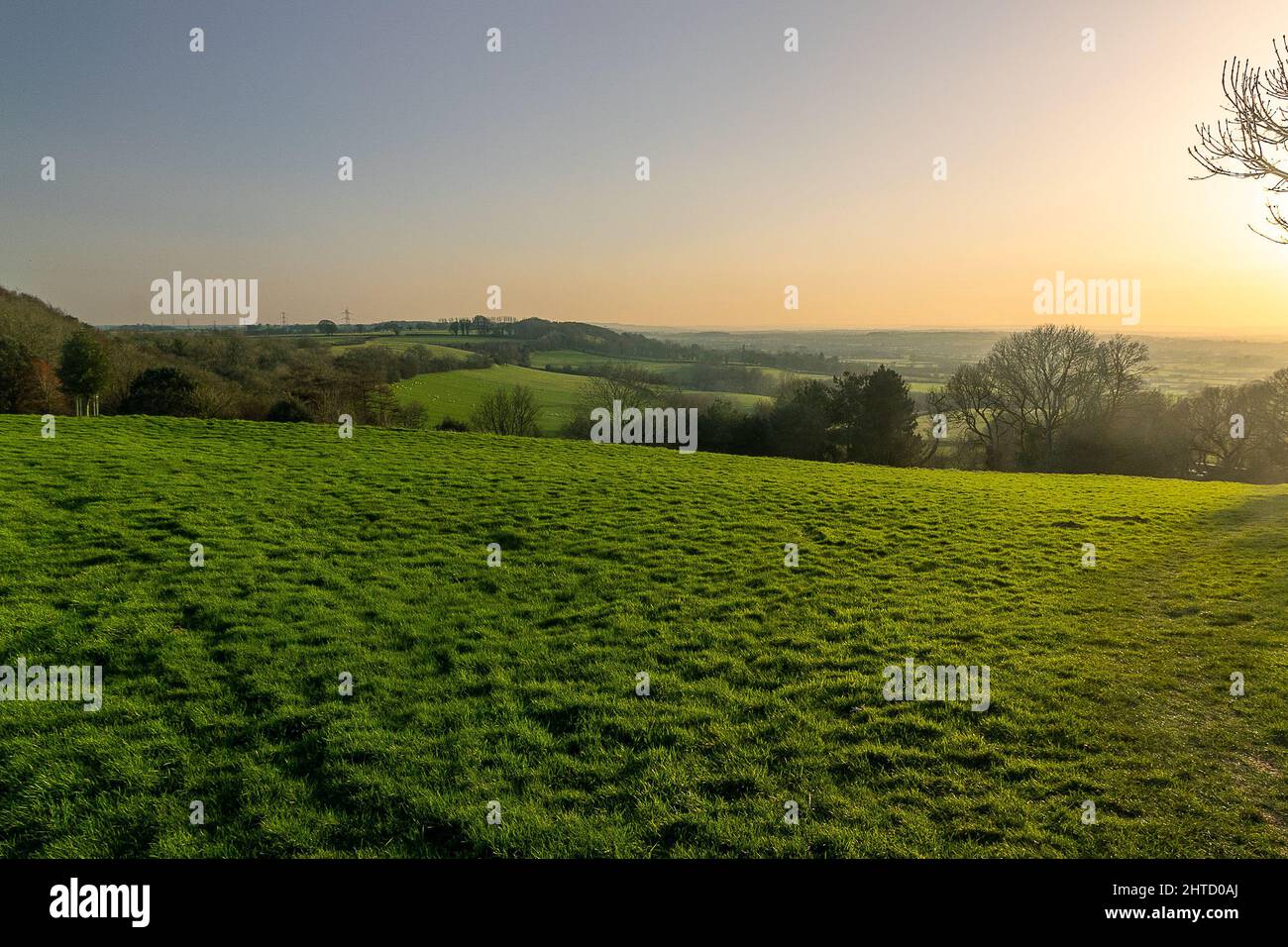 Views of the landscape from the Cotswold Way between Old Sodbury and