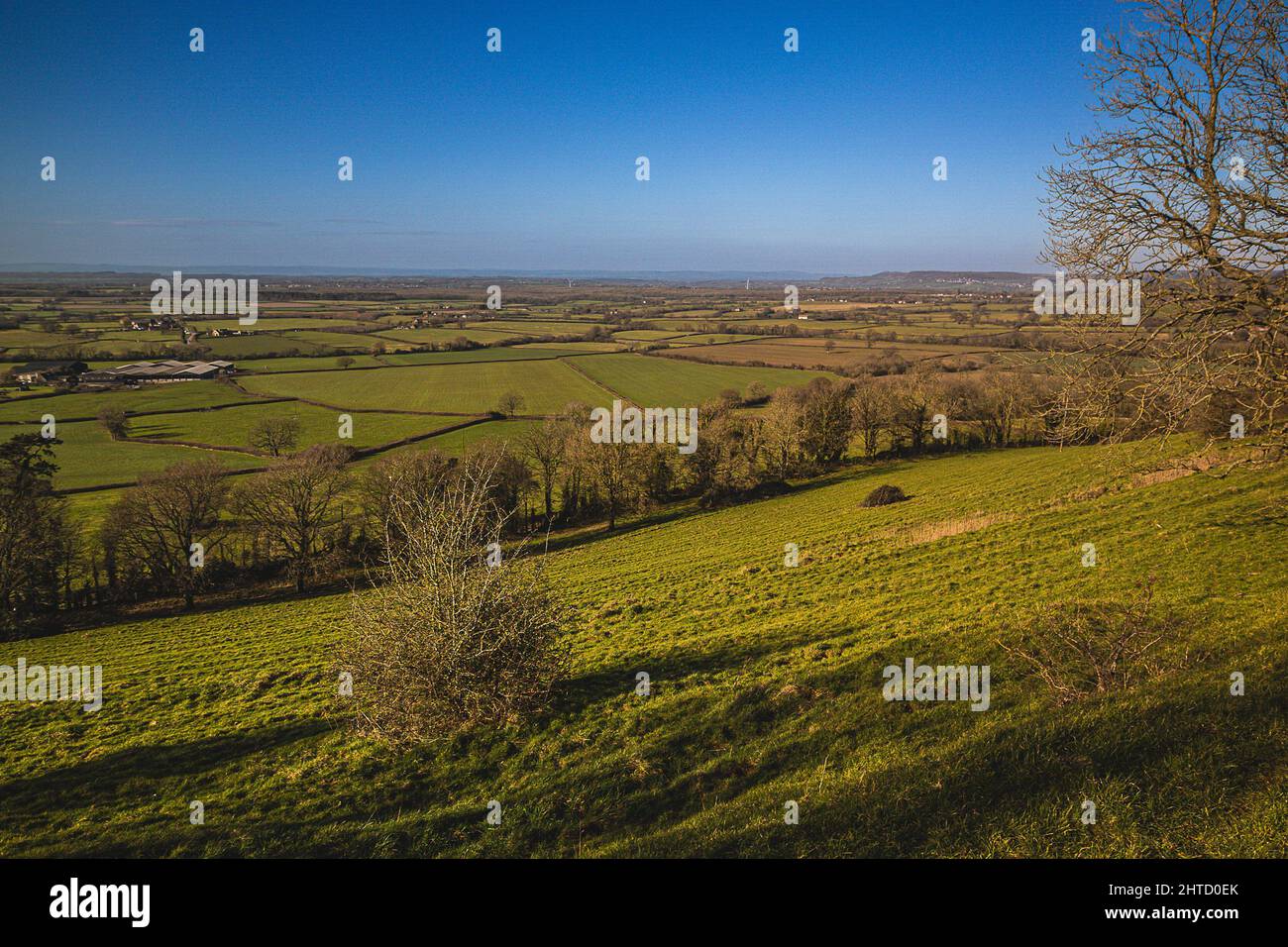 Views of the landscape from the Cotswold Way between Old Sodbury and