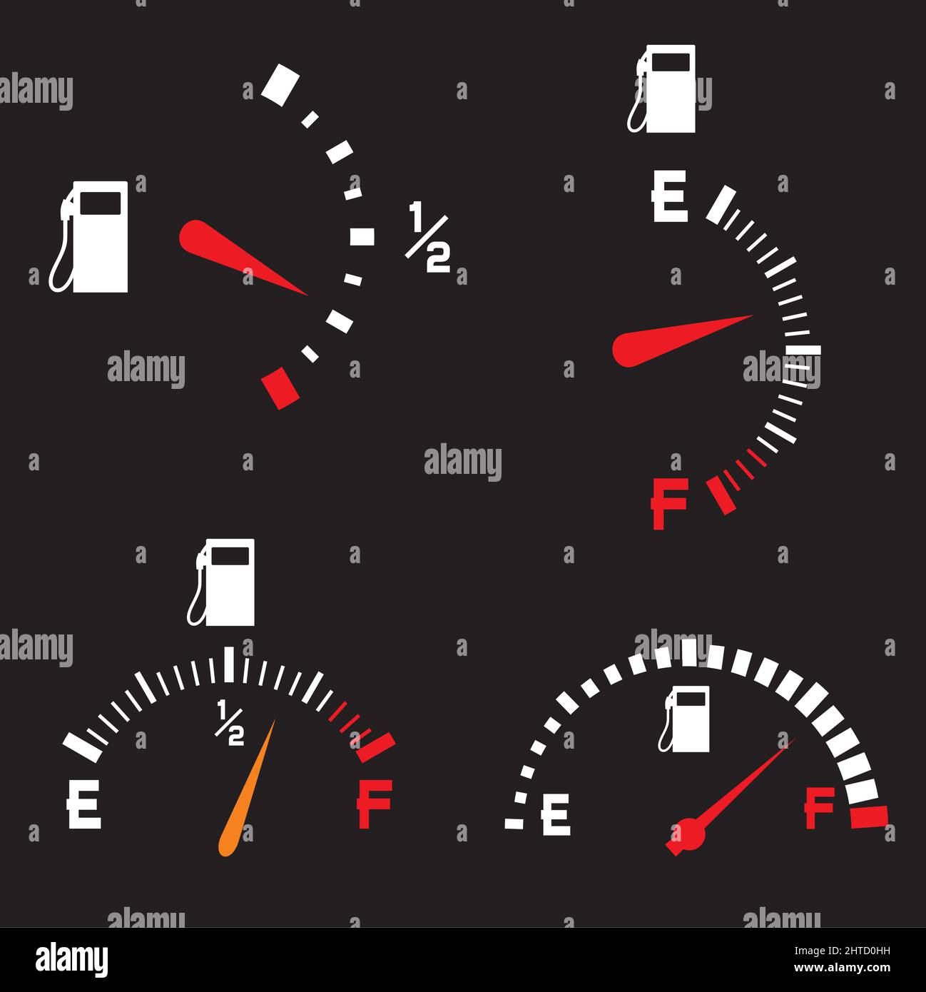 Gas gauge set vector illustration Stock Vector Image & Art Alamy