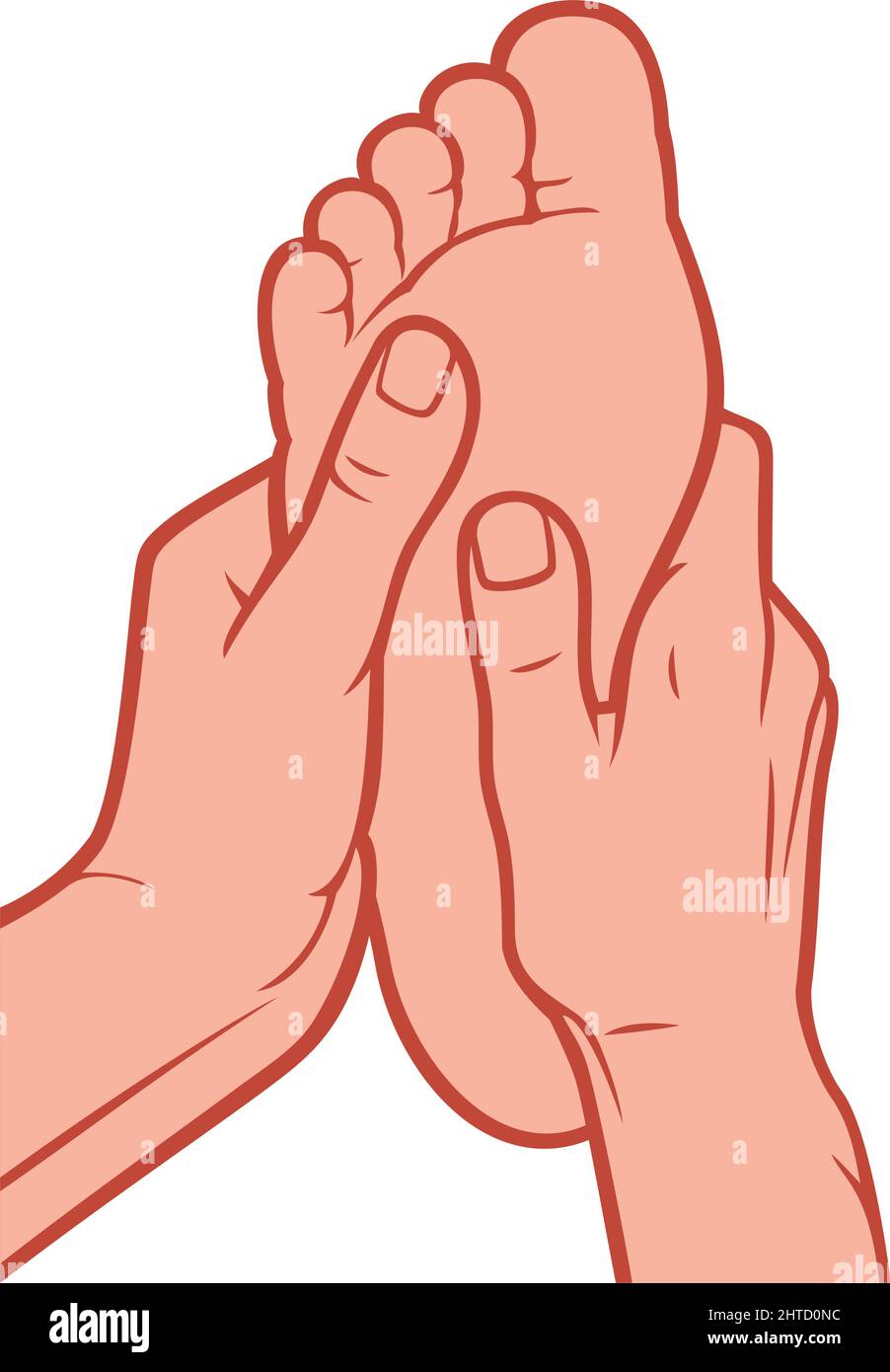 Foot massage vector illustration Stock Vector Image & Art Alamy