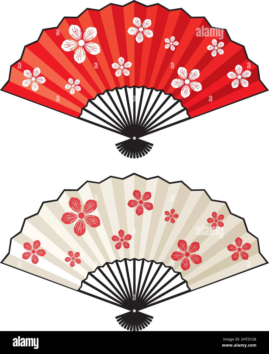 Oriental fan vector illustration Stock Vector Image & Art - Alamy