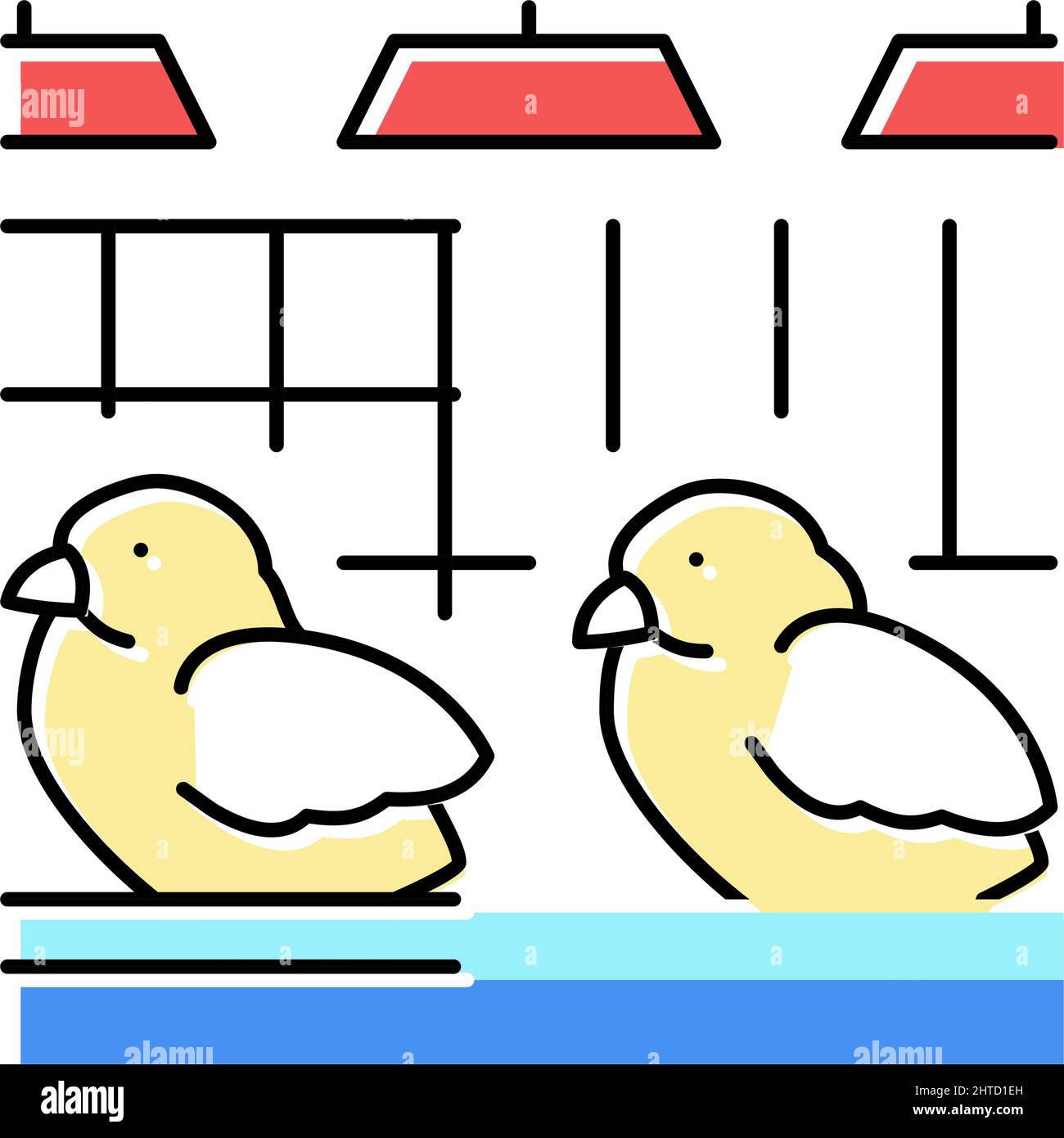 chick in poultry farm color icon vector illustration Stock Vector Image ...