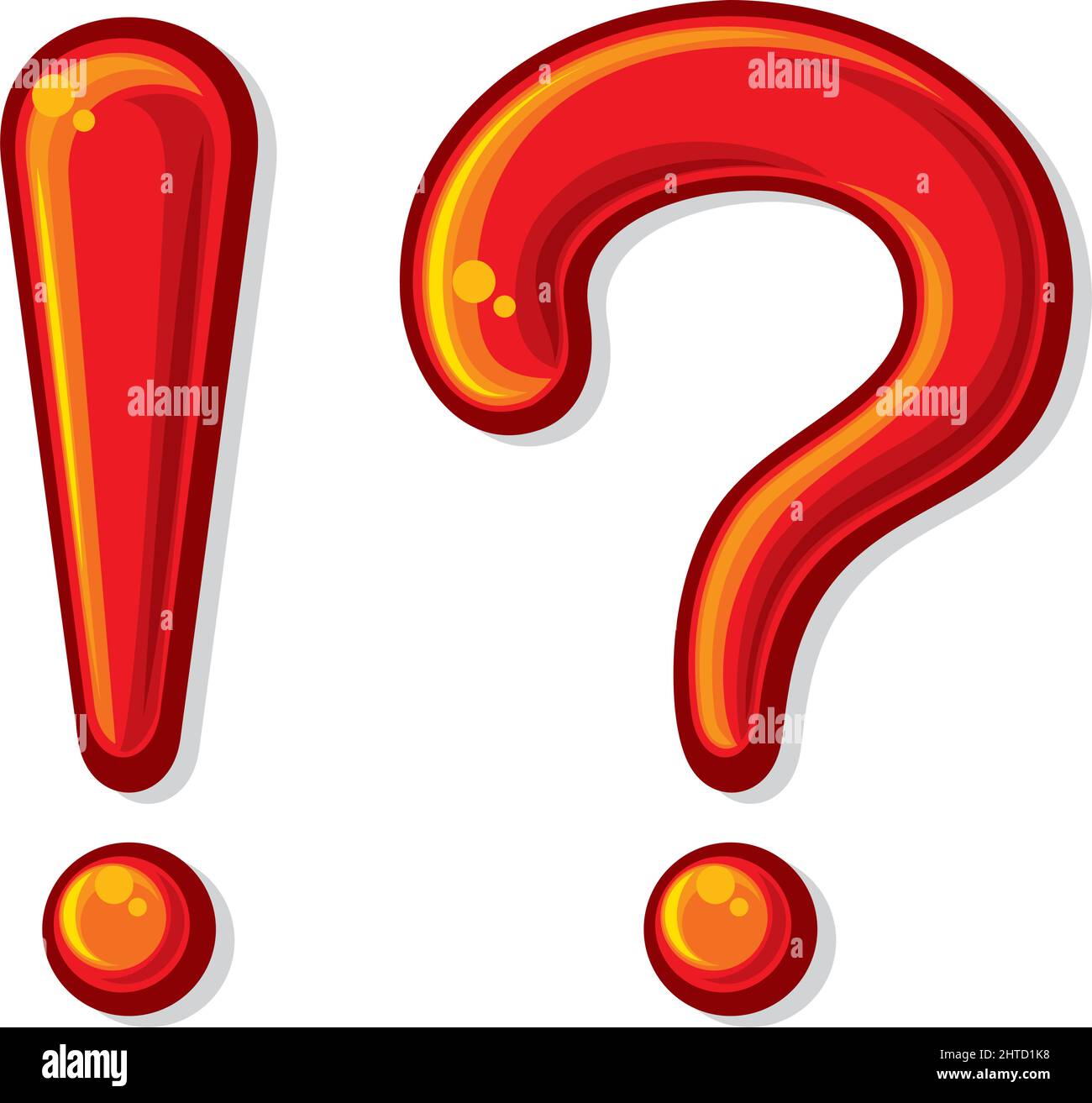 Exclamation point and a question mark vector illustration Stock Vector