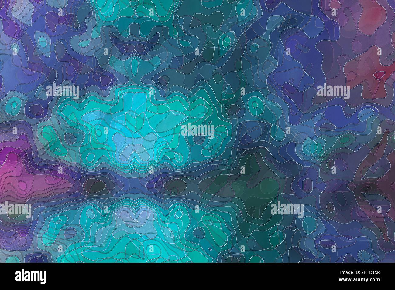 Illustration of a colorful fractal surface with white outlines Stock ...