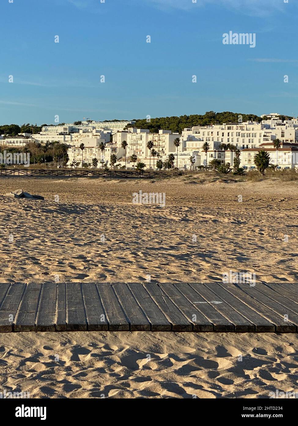 Beach and White Town, Conil De La Frontera. Editorial Image