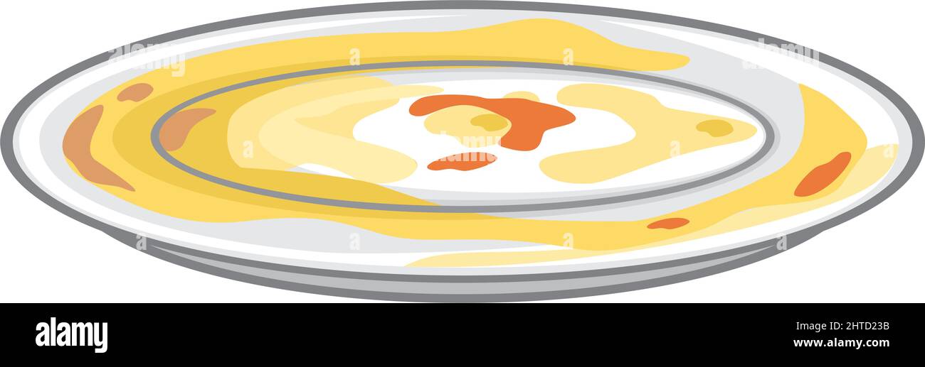 Dirty plate vector illustration Stock Vector