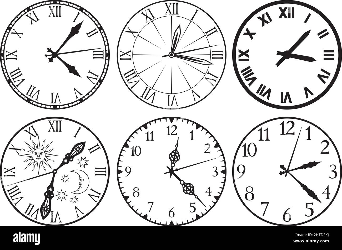 Clock icons set vector illustration Stock Vector Image & Art Alamy