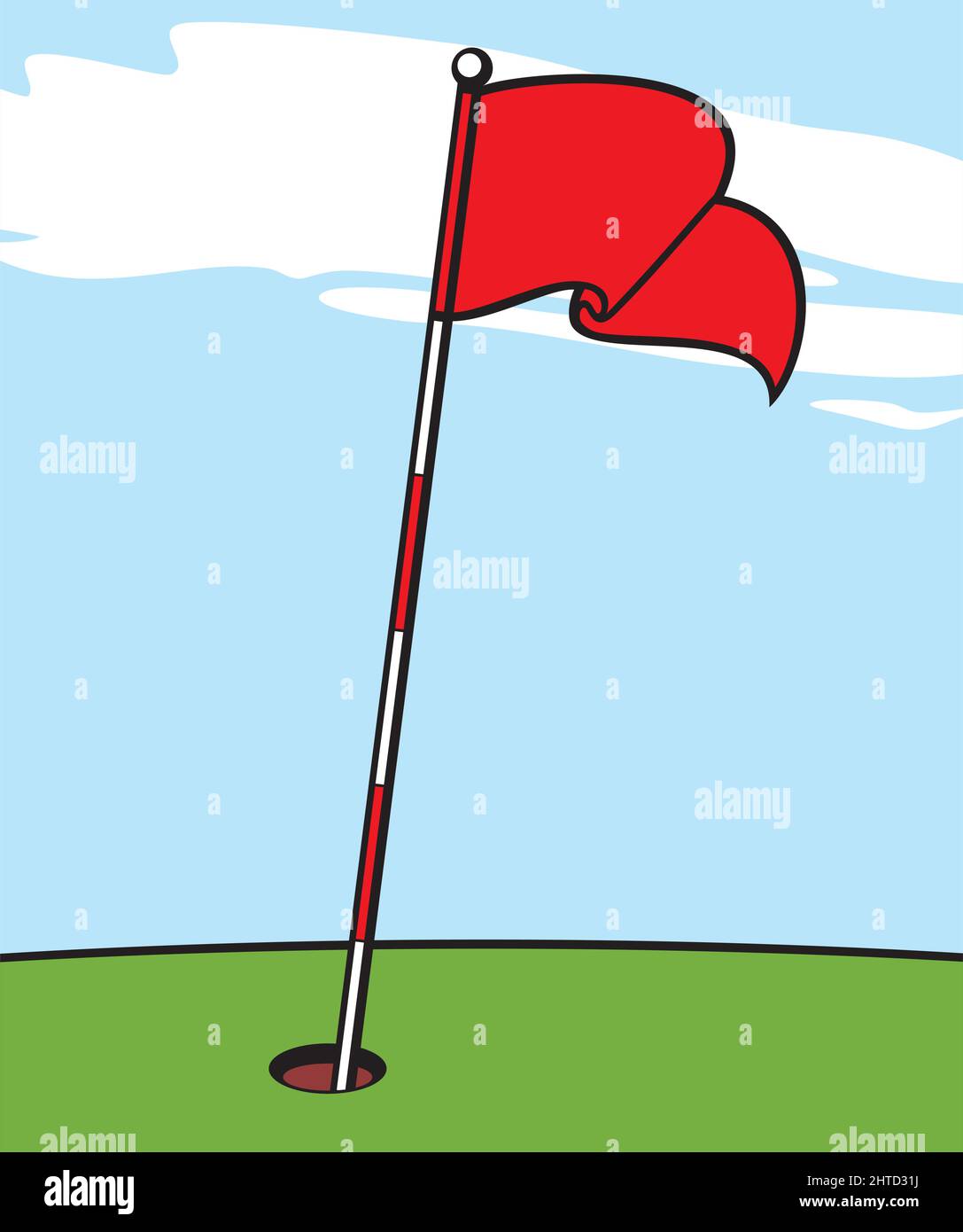 Vector illustration of a golf flag Stock Vector Image & Art Alamy