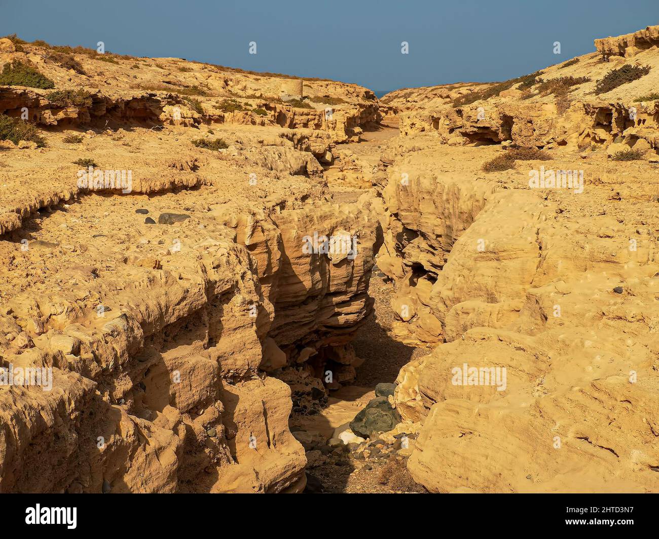 Sand canyon on Boa Vista island, Cape Verde on a hot tropical day Stock Photo - Alamy