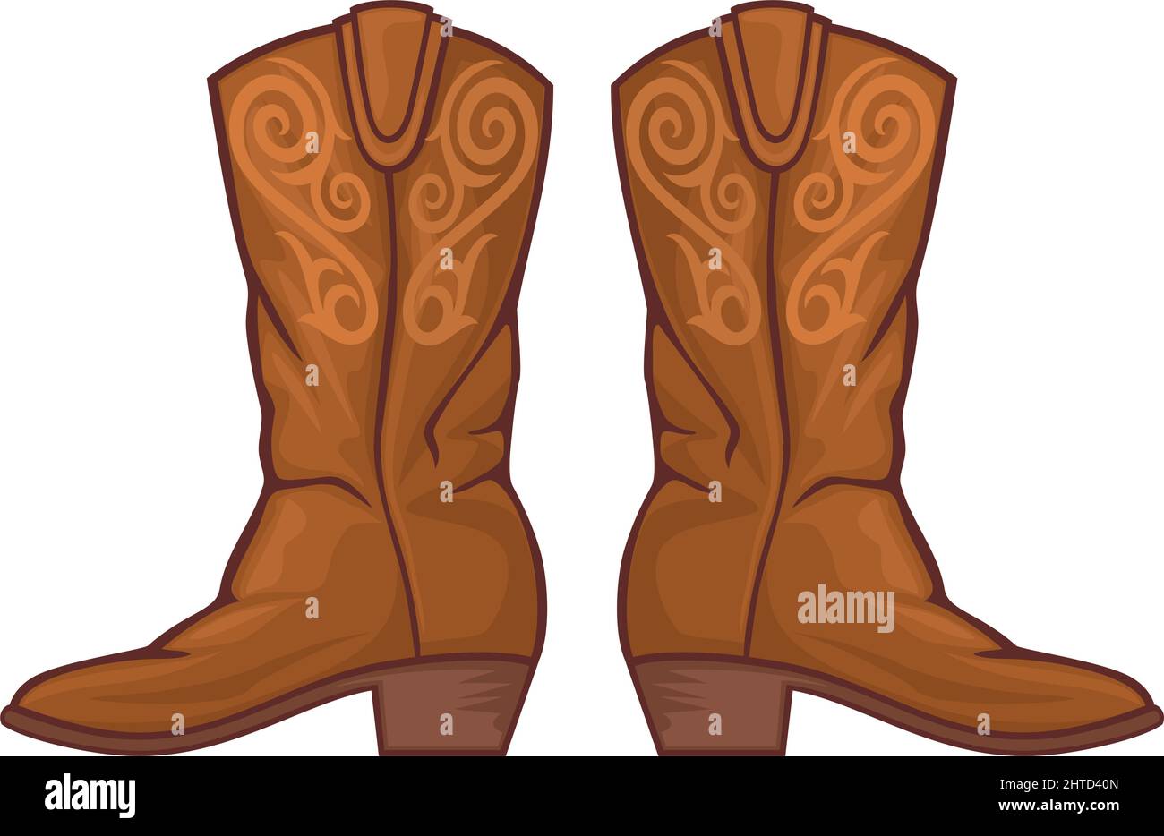Cowboy boots vector illustration Stock Vector Image & Art Alamy