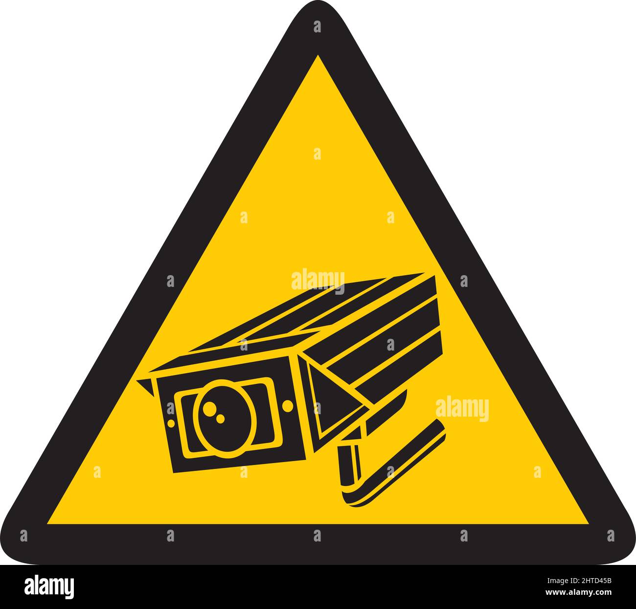 CCTV triangle symbols (camera surveillance sign). Vector illustration Stock Vector Image & Art
