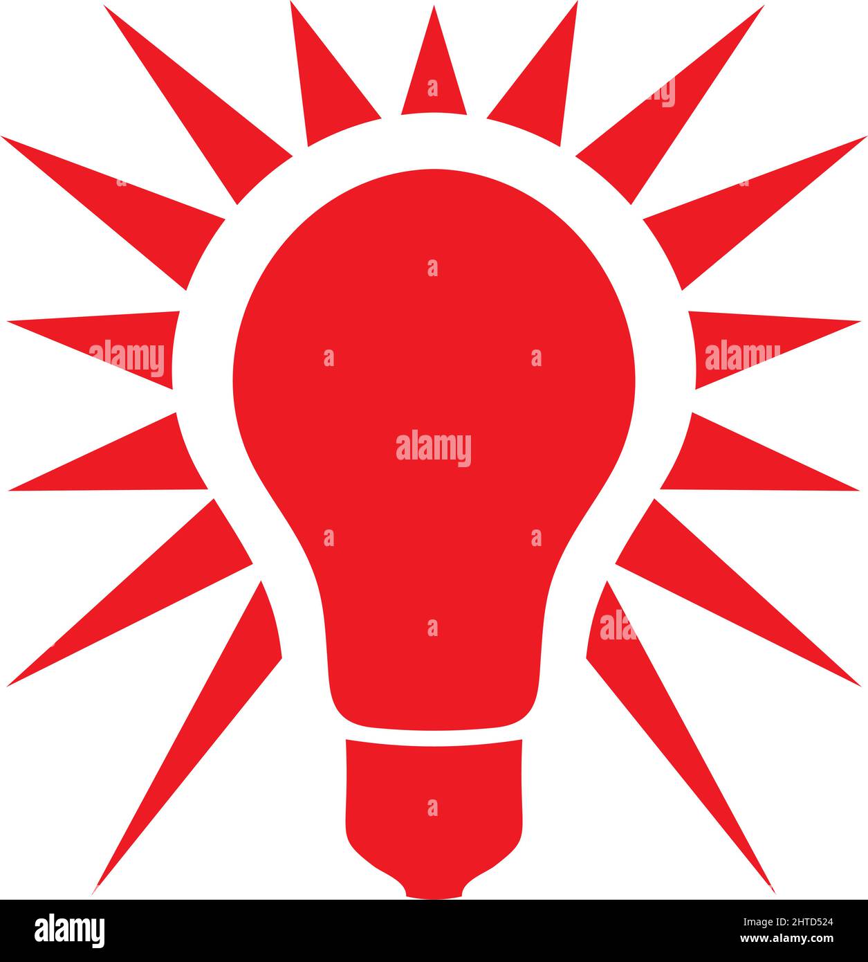 Red light bulb vector illustration Stock Vector Image & Art Alamy