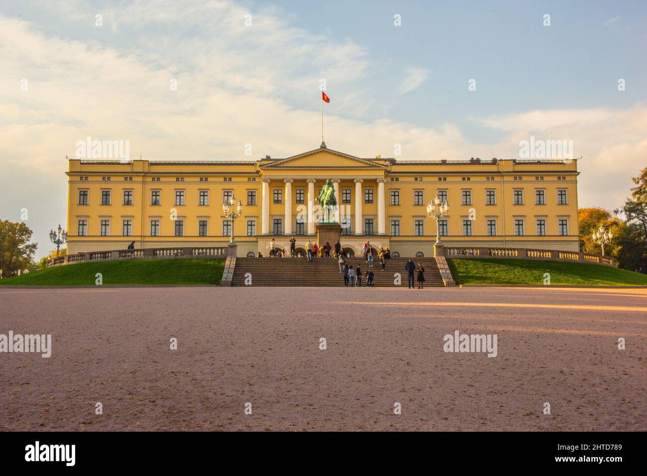Beautiful shot of the Royal Palace in Oslo, Norway Stock Photo