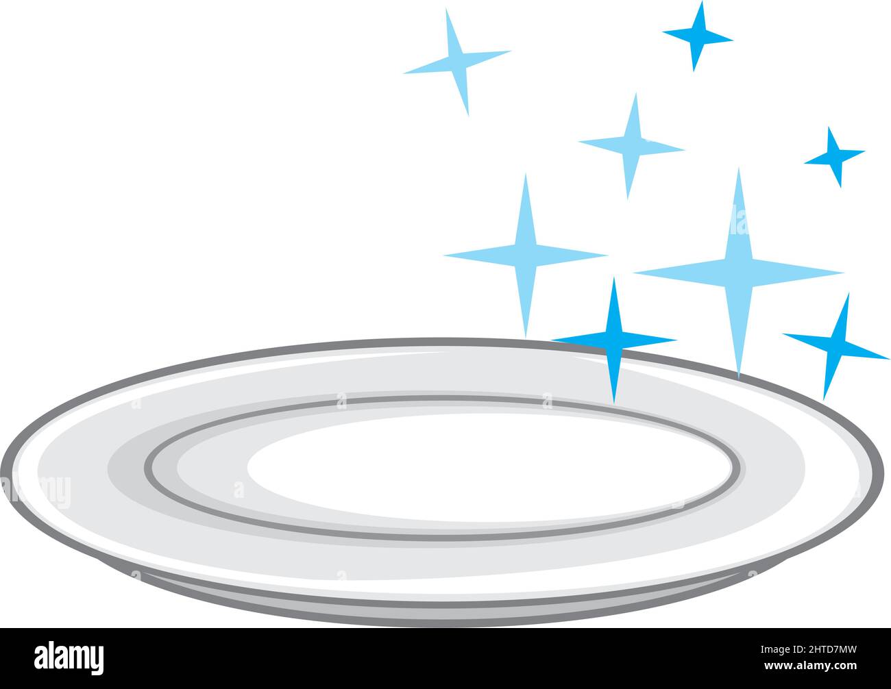 Clean plate (dish) vector illustration Stock Vector
