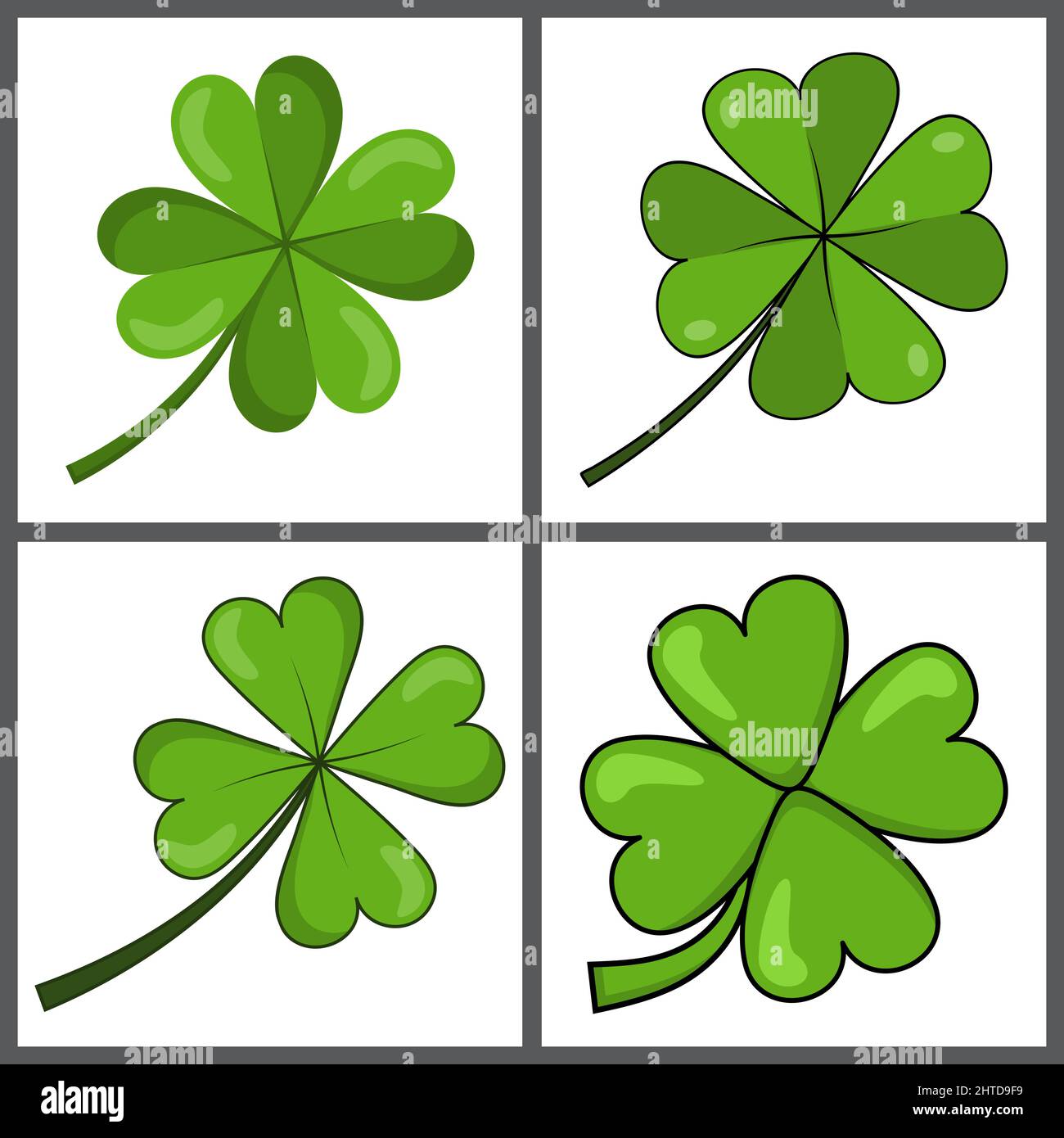 Clover with four petals graphic icon. Clover sign isolated on white background. Vector illustration Stock Vector