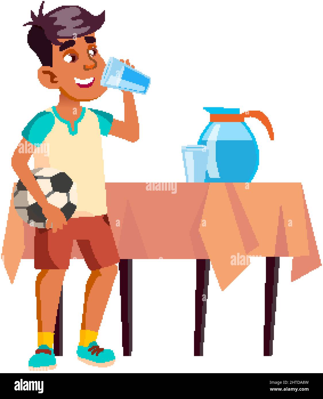 Boy soccer ball drinking water hires stock photography and images Alamy