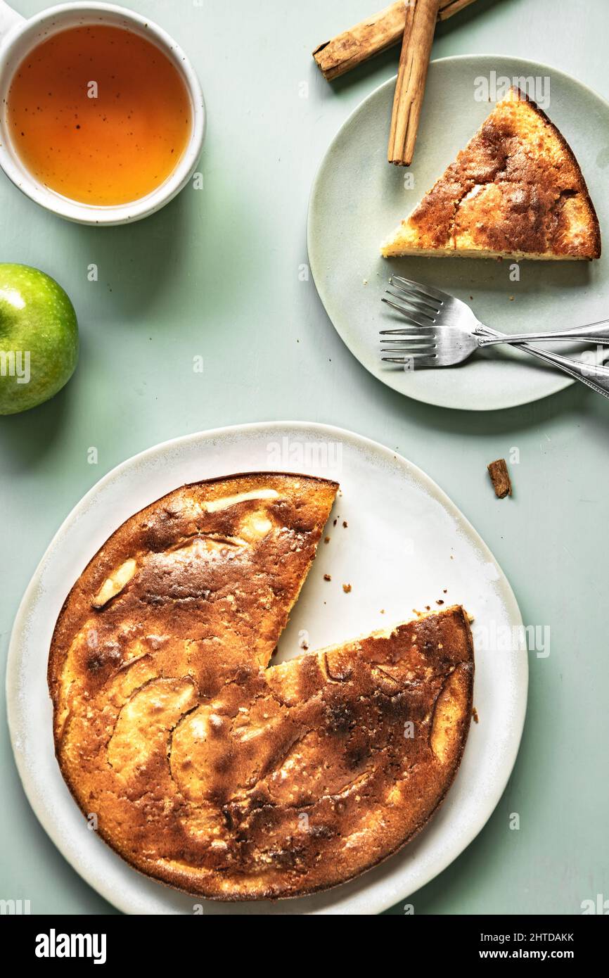 Homemade Dutch Apple Cake by Apples and Spices Stock Photo