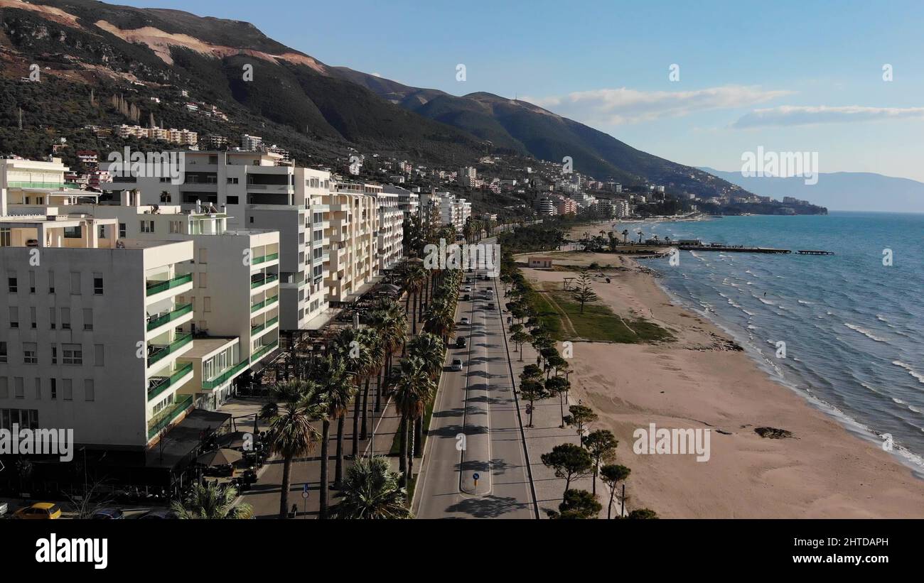 Palm trees drone hi-res stock photography and images - Alamy