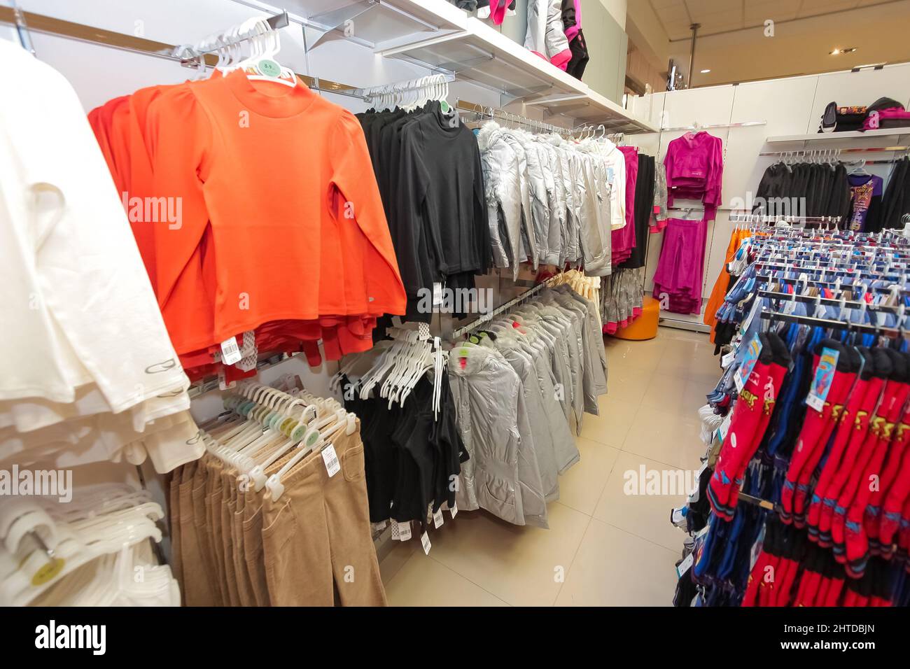 Interior of Woolworths clothing store in Johannesburg, South Africa